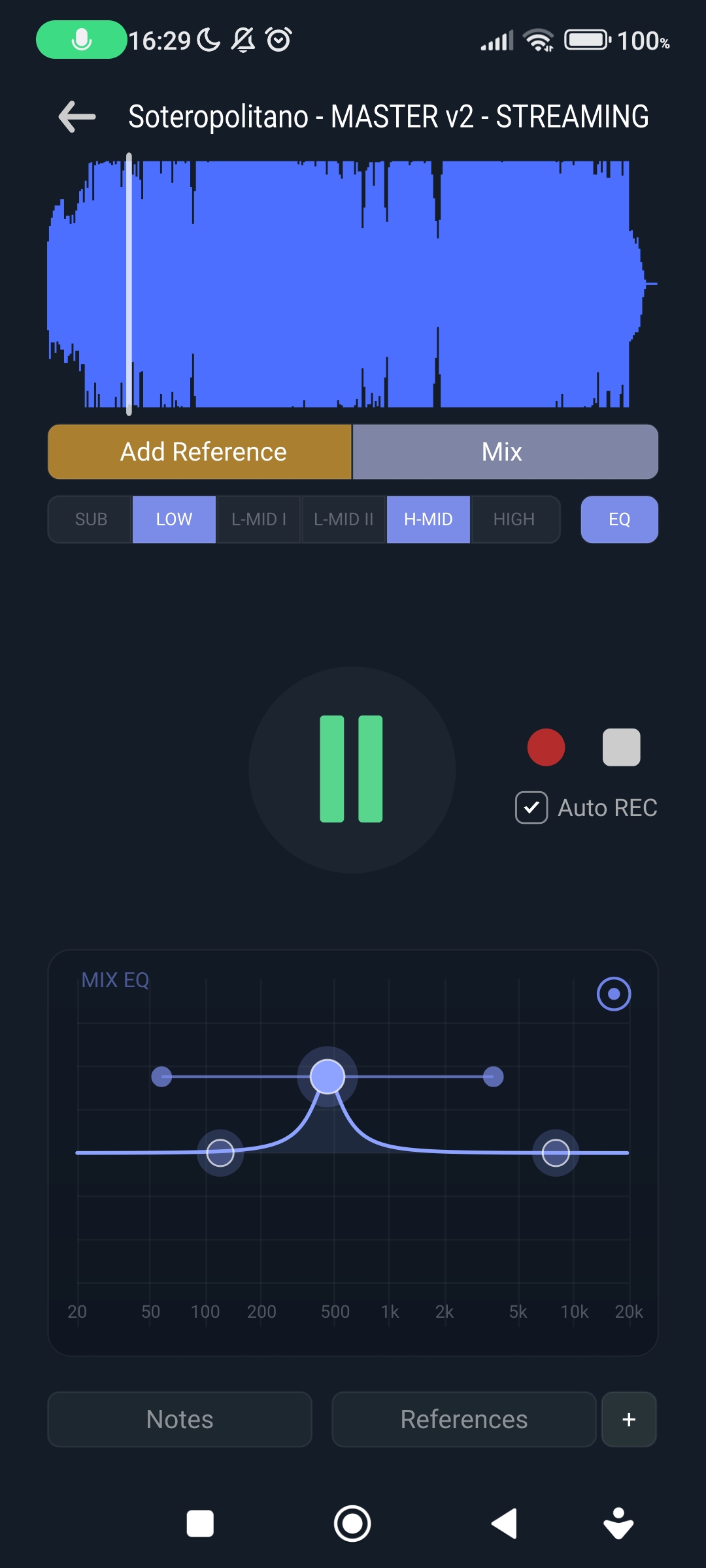 Mix playback